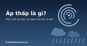 Minh họa áp thấp nhiệt đới và mưa dông