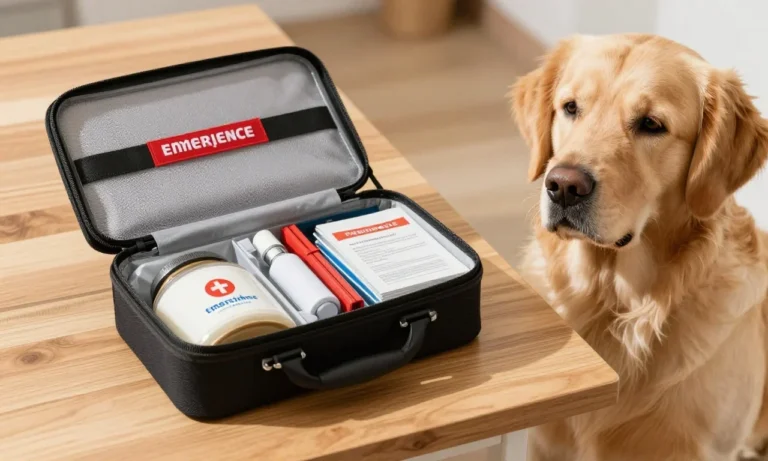 Minh họa: Cách bảo vệ thú cưng khi sơ tán: chuẩn bị sẵn túi cấp cứu và giấy tờ để di chuyển an toàn