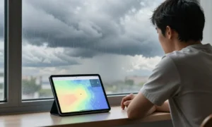 Minh họa: Cách đọc bản đồ radar thời tiết để tự dự báo mưa gió và áp suất