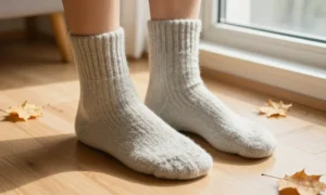 Minh họa: Cách phòng cảm lạnh khi giao mùa: giữ ấm cổ chân để tránh nhiễm lạnh