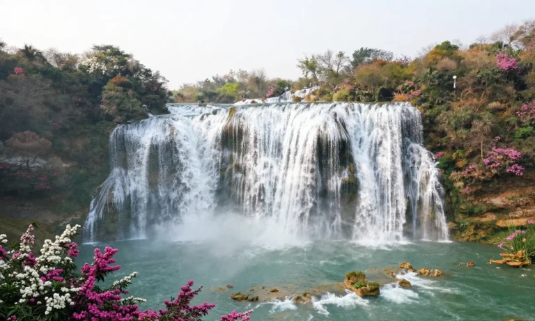Minh họa: Cao bằng mùa nào đẹp nhất trong năm tháng 8 đến 9 là đỉnh cao với thác hùng vĩ và hoa tam giác mạch