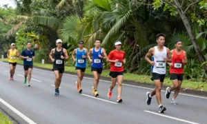 Minh họa: Chạy marathon trong thời tiết nóng ẩm: giảm pace 5-10% để tránh kiệt sức