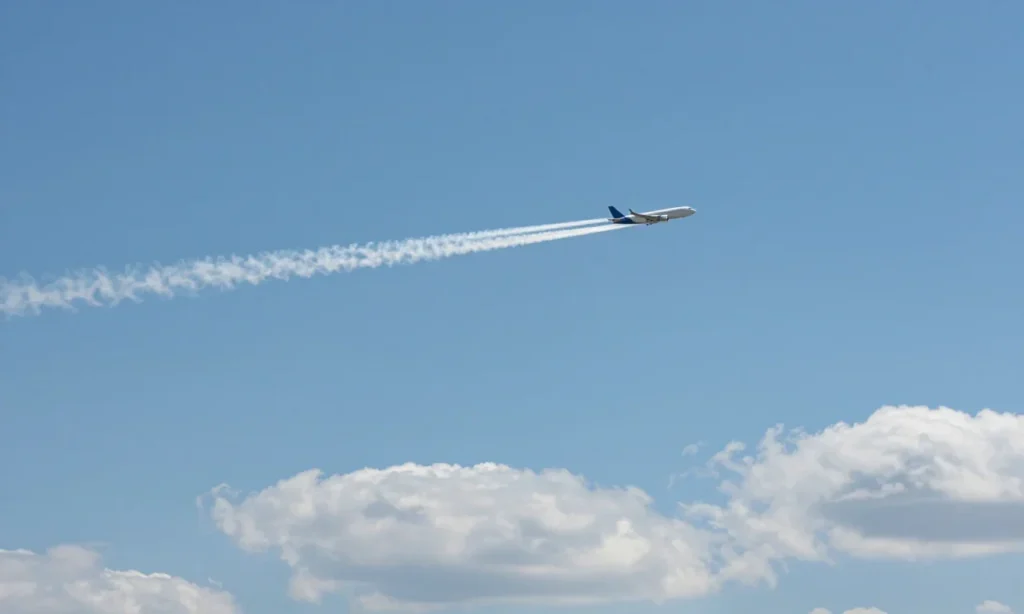 Minh họa: Contrail vệt khói máy bay có phải mây không