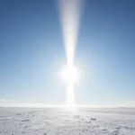 Minh họa: Cột sáng mặt trời Sun pillar xuất hiện khi nào: giải mã ảo ảnh quang học trên bầu trời
