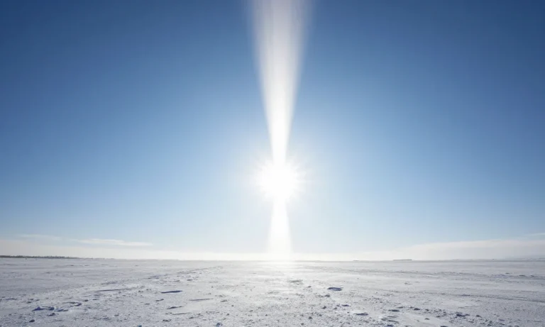 Minh họa: Cột sáng mặt trời Sun pillar xuất hiện khi nào: giải mã ảo ảnh quang học trên bầu trời