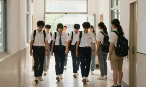 Minh họa: Diễn tập phòng chống thiên tai ở trường học: kịch bản sơ tán chi tiết giúp thoát hiểm an toàn