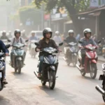 Minh họa: Khí thải xe máy đóng góp bao nhiêu vào ô nhiễm