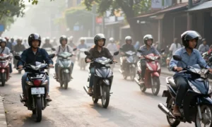Minh họa: Khí thải xe máy đóng góp bao nhiêu vào ô nhiễm