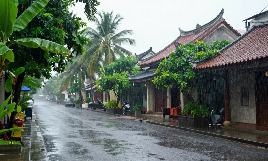 Minh họa: Lượng mưa trung bình năm ở Đà Nẵng dao động 2.500–2.589 mm, cao hơn trung bình cả nước