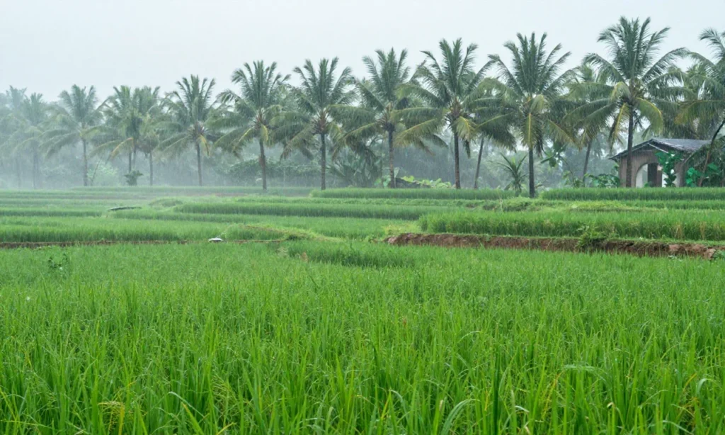 Minh họa: Lượng mưa trung bình năm ở Quảng Ngãi dao động 2.000 – 3.000mm, phân bố theo hai mùa rõ rệt