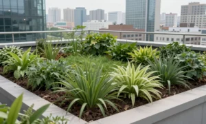 Minh họa: Mái xanh Green roof giảm nhiệt đô thị: khu vườn trên mái giúp tiết kiệm năng lượng và kiểm soát nhiệt độ