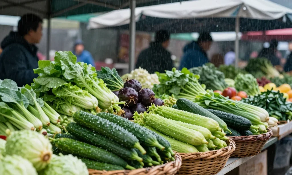 Minh họa: Mưa bão làm giá rau tăng ra sao: giá tăng 30-50%