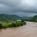 Minh họa: Phú thọ có hay bị bão không? thực tế ít khi trực tiếp hứng gió mạnh nhưng nguy cơ lũ quét rất cao