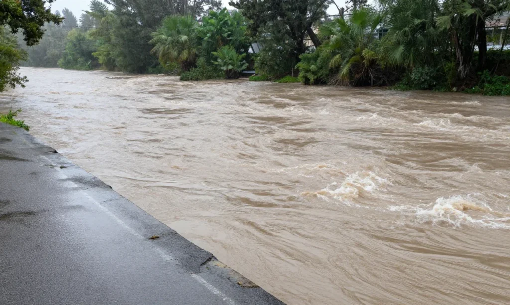 Minh họa: Sông khí quyển Atmospheric River gây lũ nghiêm trọng tại California