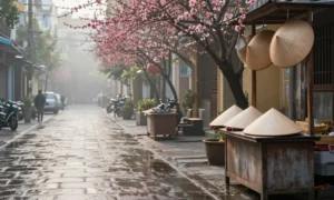 Minh họa: Thời tiết miền Bắc tháng 2 như thế nào: se lạnh, mưa phùn xen nắng xuân