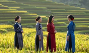 Minh họa: Trang phục truyền thống theo khí hậu phản ánh bản sắc vùng miền và lịch sử dân tộc