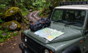 Minh họa: Việt dã đường mòn mùa mưa trơn trượt: kỹ năng lái xe an toàn và chuẩn bị trekking